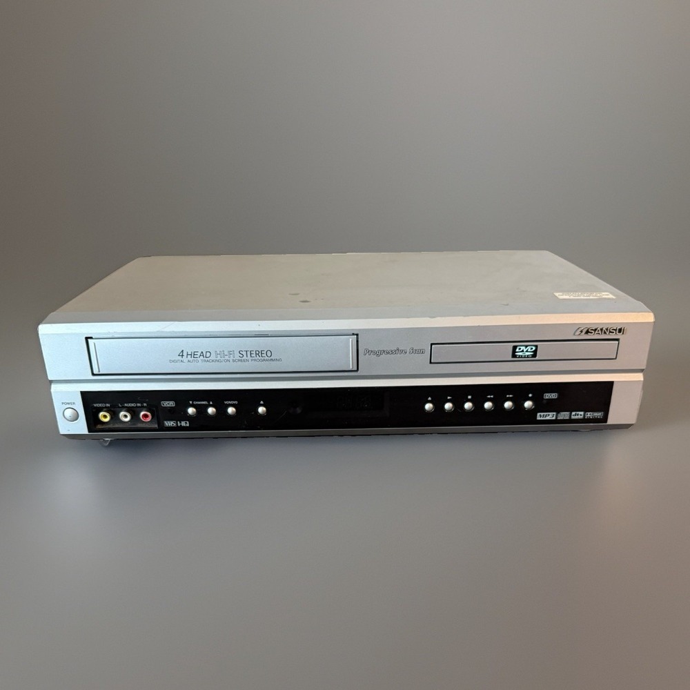 Sansui VRDVD4001 DVD VCR Combo Player 4 Head HiFi VHS Recorder WORKS TESTED